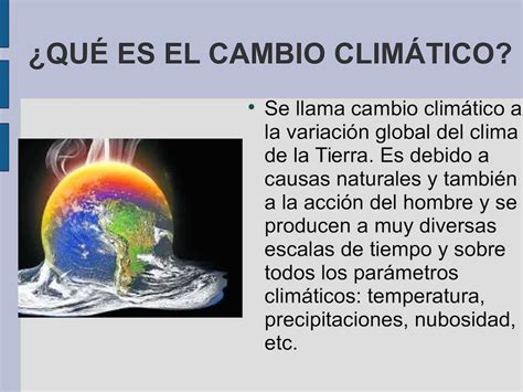 cambio climático q es